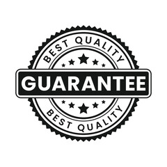 Fototapeta premium guarantee stamp label with best quality and 5 stars rating vector