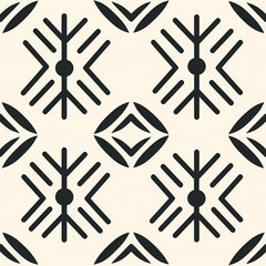 Aztec style seamless pattern with geometric motif. Tribal tile design for ceramic tiles, fabric, textile, home decor, stationery, scrapbooking, decoupage