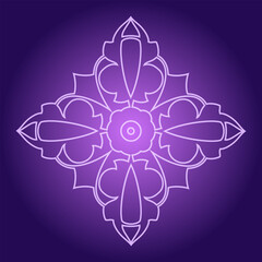 Vintage ornate linear ornaments in Kazakh traditional style. Asian floral designs. Abstract Asian elements of the national pattern of the ancient nomads of the Kyrgyz, Mongols, Kazakhs, Tatars.