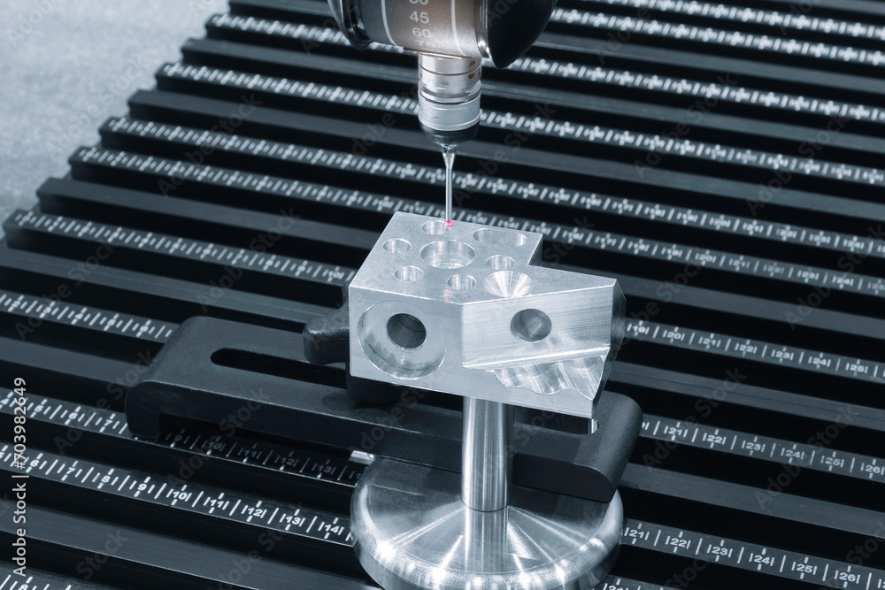 Poster quality control on milling cnc machine, coordinate measuring machine, quality control machine