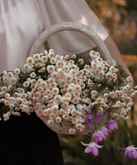wedding rings and flowers