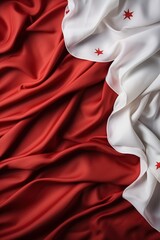 Red and white draped flag of the Basque Country - obrazy, fototapety, plakaty
