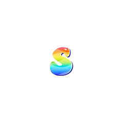 Colorful LGBTQ+ letter S