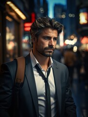 Obraz premium portrait of a man in the city