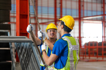 Professional men engineer worker skills quality, maintenance, training industry factory worker , warehouse Workshop for factory operators, mechanical engineering team production.