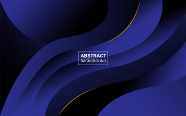 Abstract luxury blue gradient background dynamic shapes wave curve company banner template design
