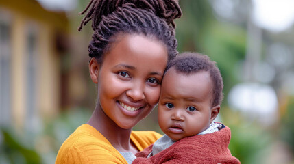 Intercultural a Young Radiant 25 Year old Mother Sharing a Tender Moment with her Baby and both...