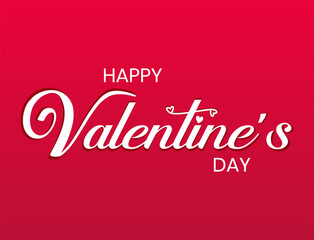 Fototapeta na wymiar Happy Valentine's day text, handwritten calligraphy text. Vector Illustration typography. February 14 Love day