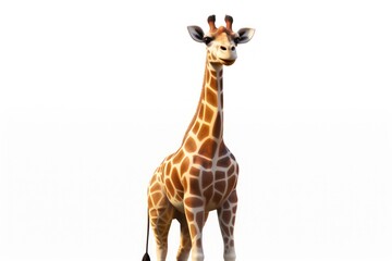  a giraffe standing in front of a white background with a very tall giraffe standing in front of a white background with a very tall giraffe.