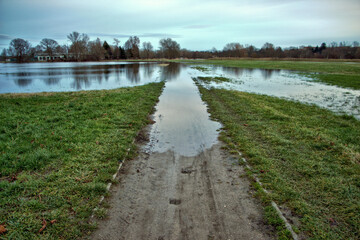 Hochwasser in Sachsen-Anhalt, Weissenfels, Uichteritz, Deutschland