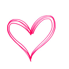 Heart symbol illustration for love and romantic trendy doodle art decoration element for web and print.