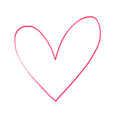 Heart symbol illustration for love and romantic trendy doodle art decoration element for web and print.