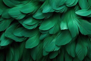  a close up of a green bird's feathers with a blurry image of the top part of the bird's feathers and the bottom part of the feathers.