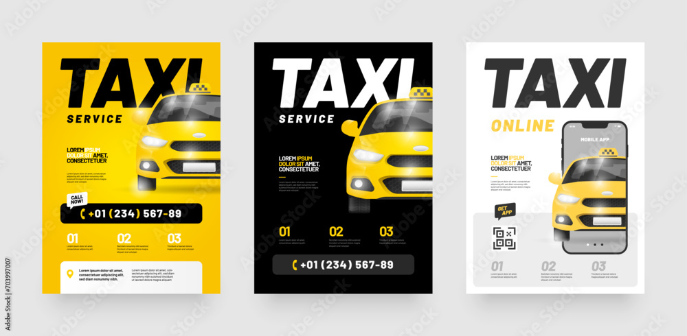 Canvas Prints simple layout template design for taxi service. design with taxi car for flyer, poster, cover, broch