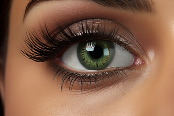Obraz premium close up of eye with makeup