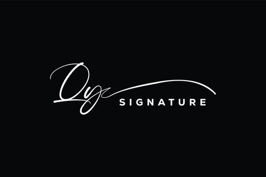 QY initials Handwriting signature logo. QY Hand drawn Calligraphy lettering Vector. QY letter real estate, beauty, photography letter logo design.