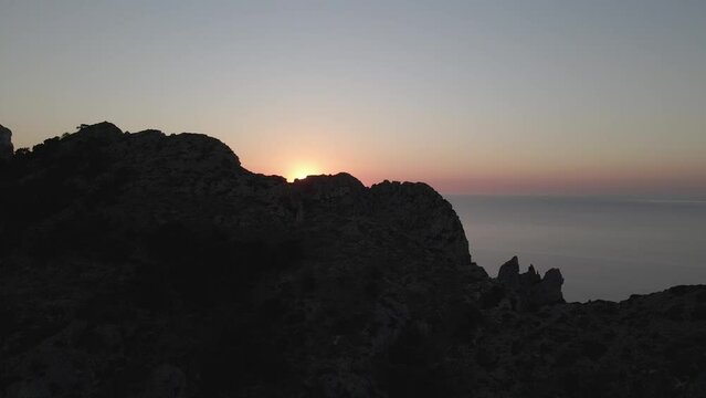 sunset over the sea