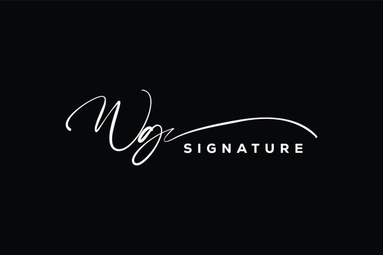 WG initials Handwriting signature logo. WG Hand drawn Calligraphy lettering Vector. WG letter real estate, beauty, photography letter logo design.