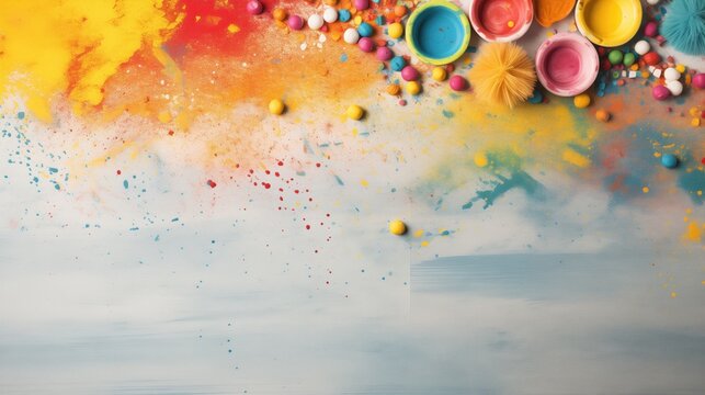 Fundo fotogr&aacute;fico verde de Carnaval com muito confete colorido