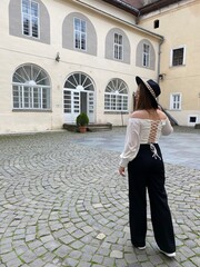 woman walking in the street