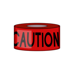 line danger tape cartoon. ribbon police, safety stripe, black construction line danger tape sign. isolated symbol vector illustration