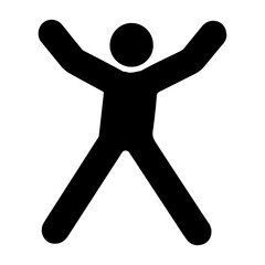 Stick Icon Gym Vector silhouette black color