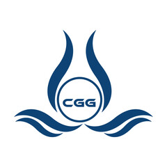 CGG letter water drop icon design with white background in illustrator, CGG Monogram logo design for entrepreneur and business.
