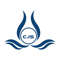 CJS letter water drop icon design with white background in illustrator, CJS Monogram logo design for entrepreneur and business.

