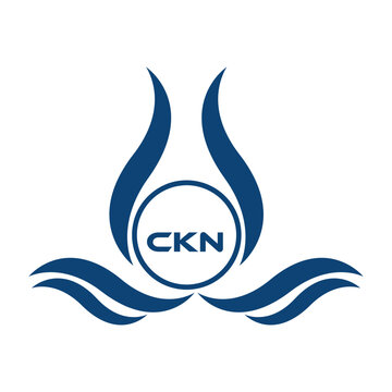 CKN letter water drop icon design with white background in illustrator, CKN Monogram logo design for entrepreneur and business.
