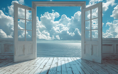 Doors to Paradise - Pearly Gates above the clouds