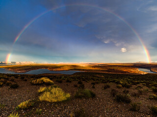 Full circle rainbow on Lake Powell