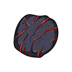 magic fire ball cartoon. light flame, energy effect, meteor explosion magic fire ball sign. isolated symbol vector illustration