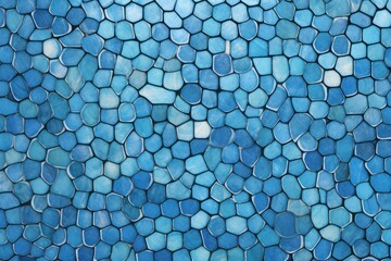 a close up of a blue mosaic tile with a white dot in the center of the mosaic pattern on the side of the tile is a white dot in the center of the tile. - obrazy, fototapety, plakaty