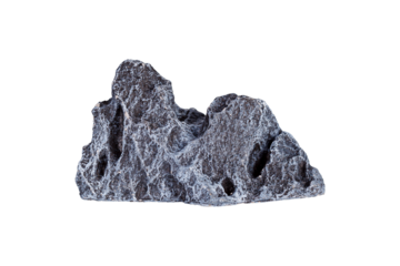 decorative stone on isolated white background close up