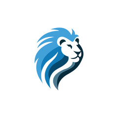 unique lion illustration logo template