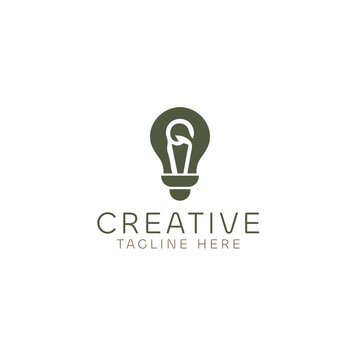 light bulb icon vector logo design