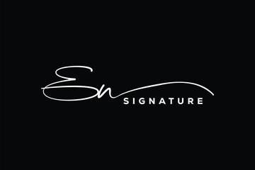 EN initials Handwriting signature logo. EN Hand drawn Calligraphy lettering Vector. EN letter real estate, beauty, photography letter logo design.