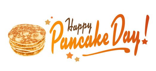 Happy pancake's day - obrazy, fototapety, plakaty