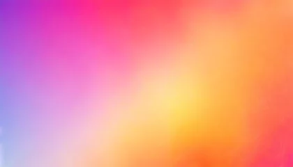 Schilderijen op glas red coral fire orange yellow gold white pink lilac purple violet blue abstract background color gradient ombre blur rough grain noise rainbow fun light hot bright neon electric glitter foil design © Marsha