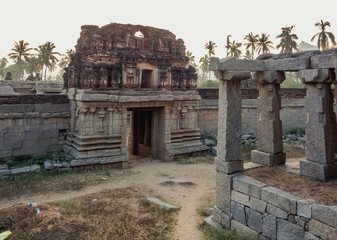 Achutaraya Temple. A temple dedicated to Lord Tiruvengalanatha, a form of Vishnu. Hampi. India