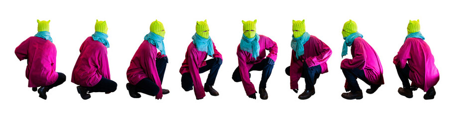 Anonymous man silhouette set 3