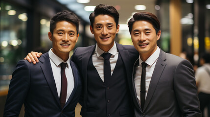 Successful Asian Entrepreneurs.  Asian Business Team