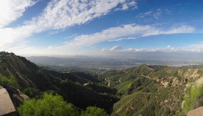 runyon canyon park top view los angeles california