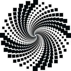 Vortex spiral pattern isolated on white background vector illustration