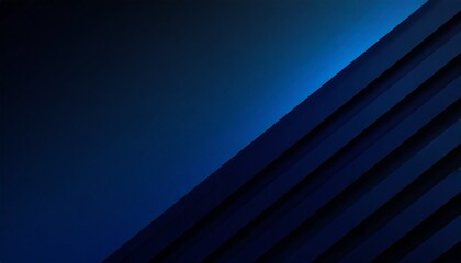 black blue abstract modern background for design dark geometric shape 3d effect diagonal lines stripes gradient light glow metallic sheen minimal web banner wide panoramic - obrazy, fototapety, plakaty