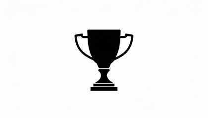 trophy cup icon silhouette vector illustration