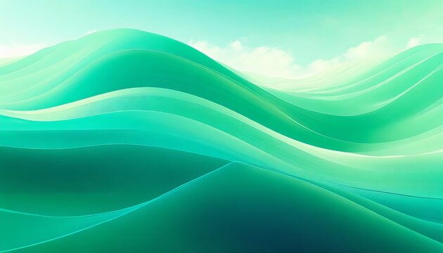 Green Blue Wave Background