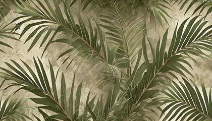palm leaves palm branches abstract drawing tropical leaves photo wallpapers for walls decorative wall wallpaper for the room