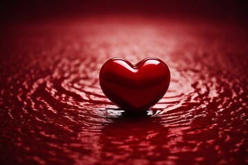 Fototapeta premium Love Unveiled Generative AI's Realistic Heart Creation