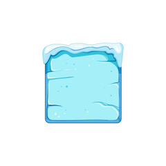 rectangle ice game button cartoon. sign wood, banner circle, glass menu rectangle ice game button sign. isolated symbol vector illustration